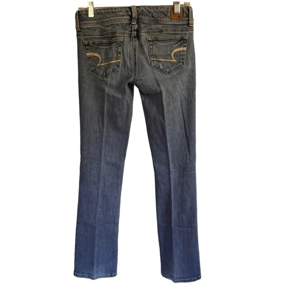American Eagle Outfitters Slim Boot Light Wash Light Distress Size 0 Regular - Picture 2 of 6